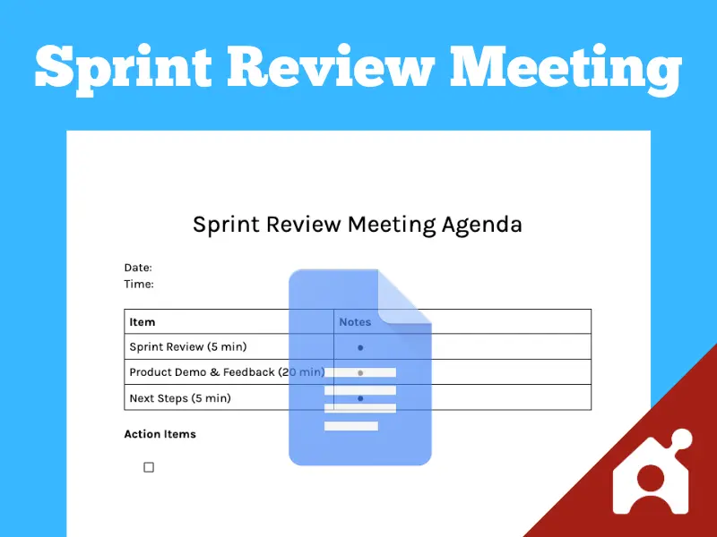 Sprint review meeting agenda template