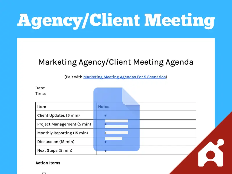 agency/client meeting agenda