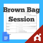 brown bag session agenda
