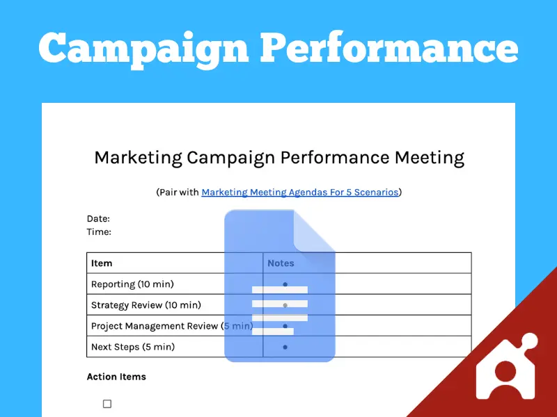 campaign performance meeting agenda