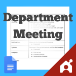 department/staff meeting agenda