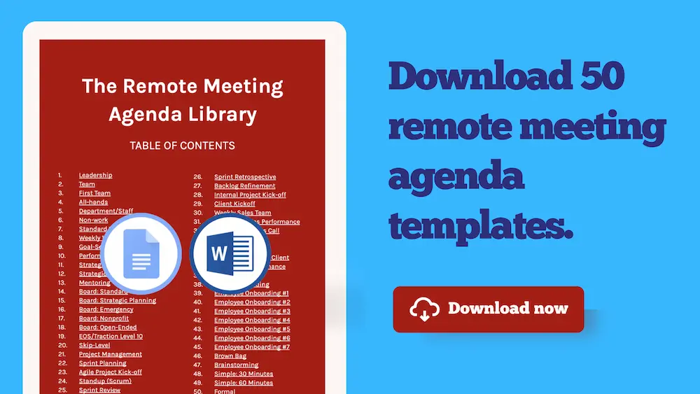Download meeting agenda templates