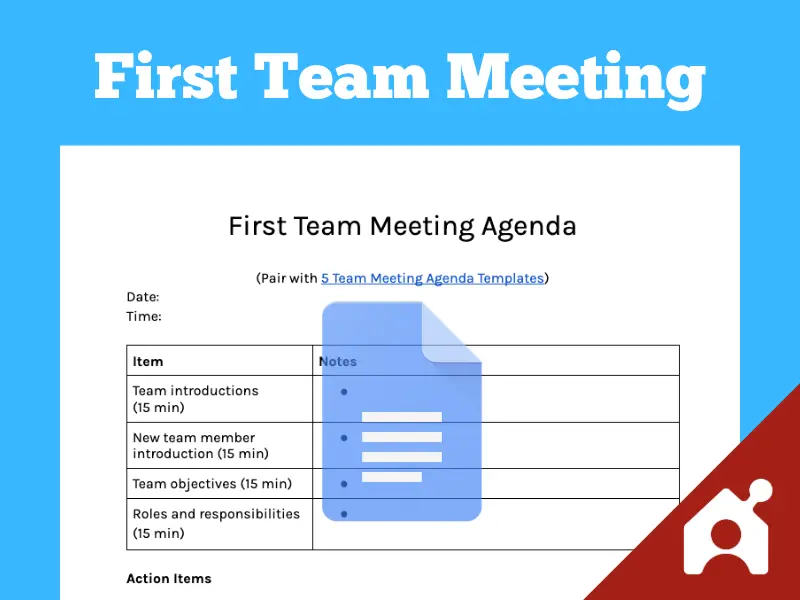 first team meeting agenda