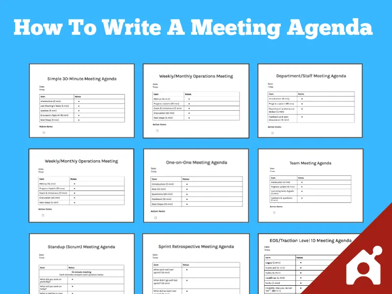 How to write an agenda for a meeting