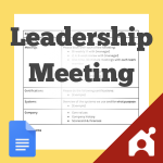 leadership meeting agenda