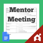 mentoring meeting agenda