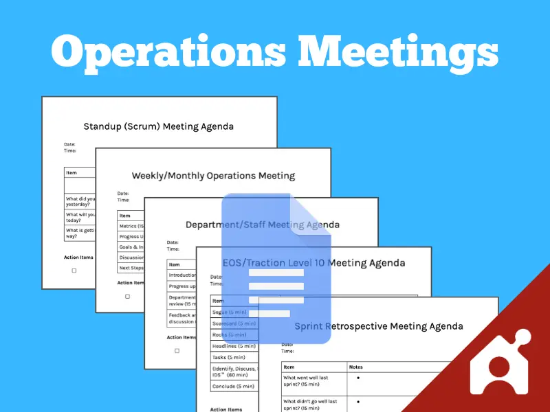 Operations meeting agenda templates