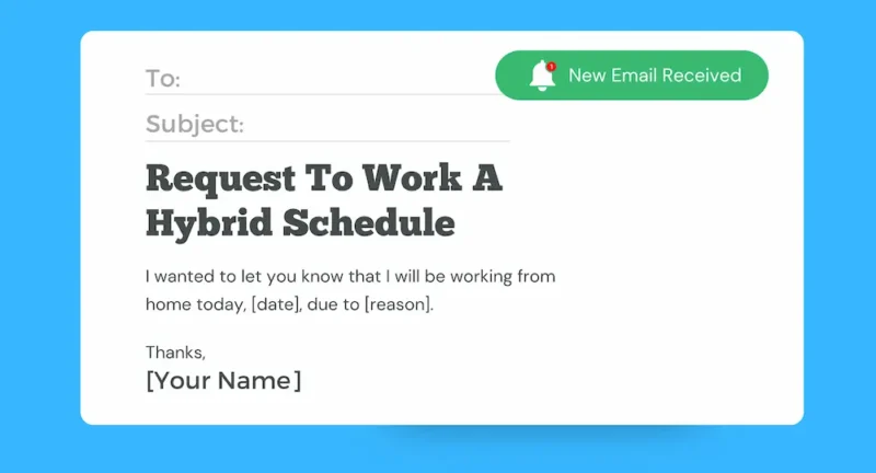 request for hybrid working (email)
