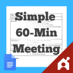 simple 60-min meeting agenda