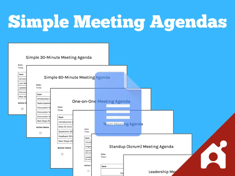 6 simple meeting agendas