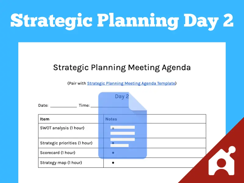 strategic planning meeting agenda: day 2