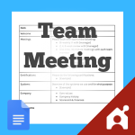 team meeting agenda
