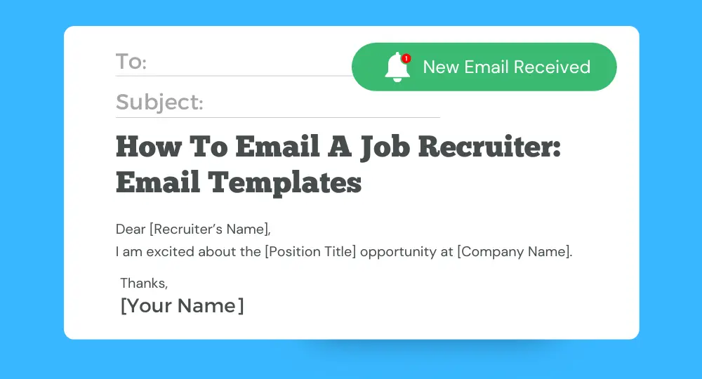 email to recruiter for job