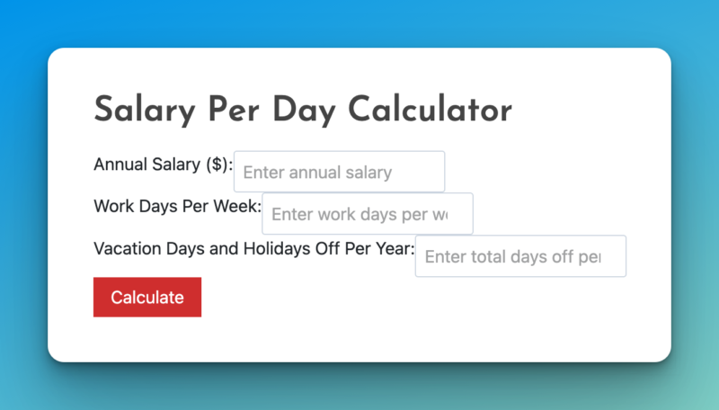 salary per day calculator