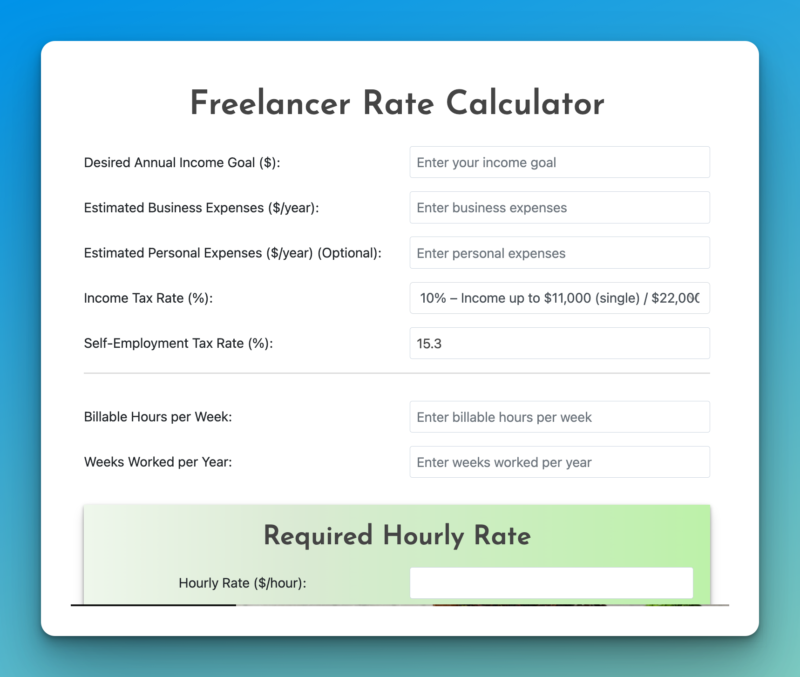 freelancer rate calculator