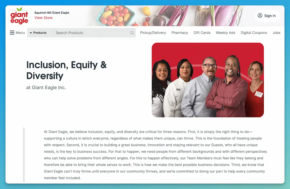 giant eagle dei page